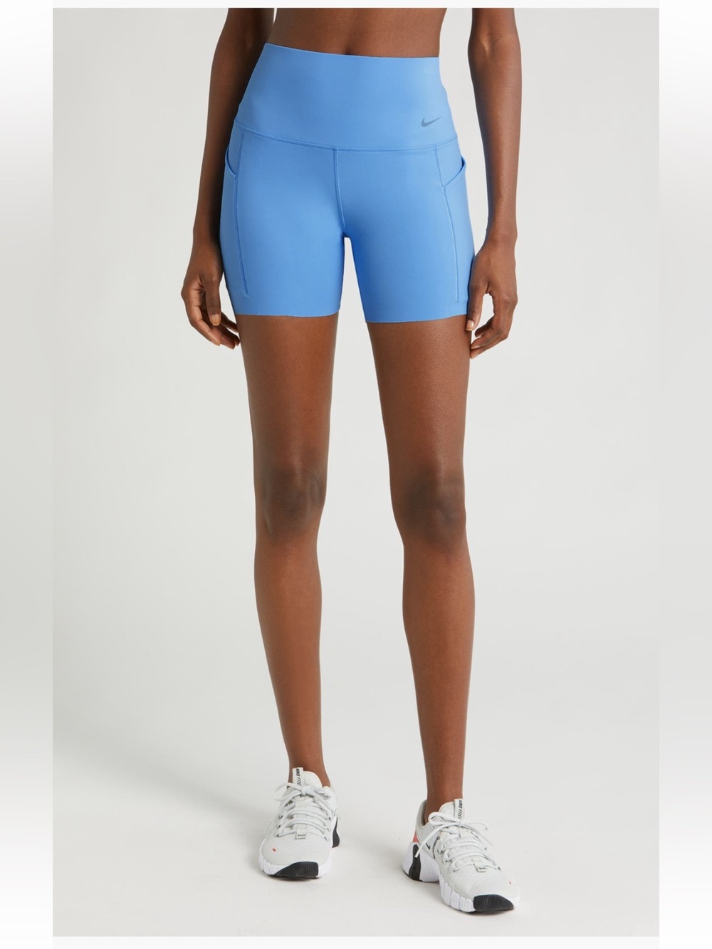 Nike Universa High Waist Bike Shorts pockets Large NWT